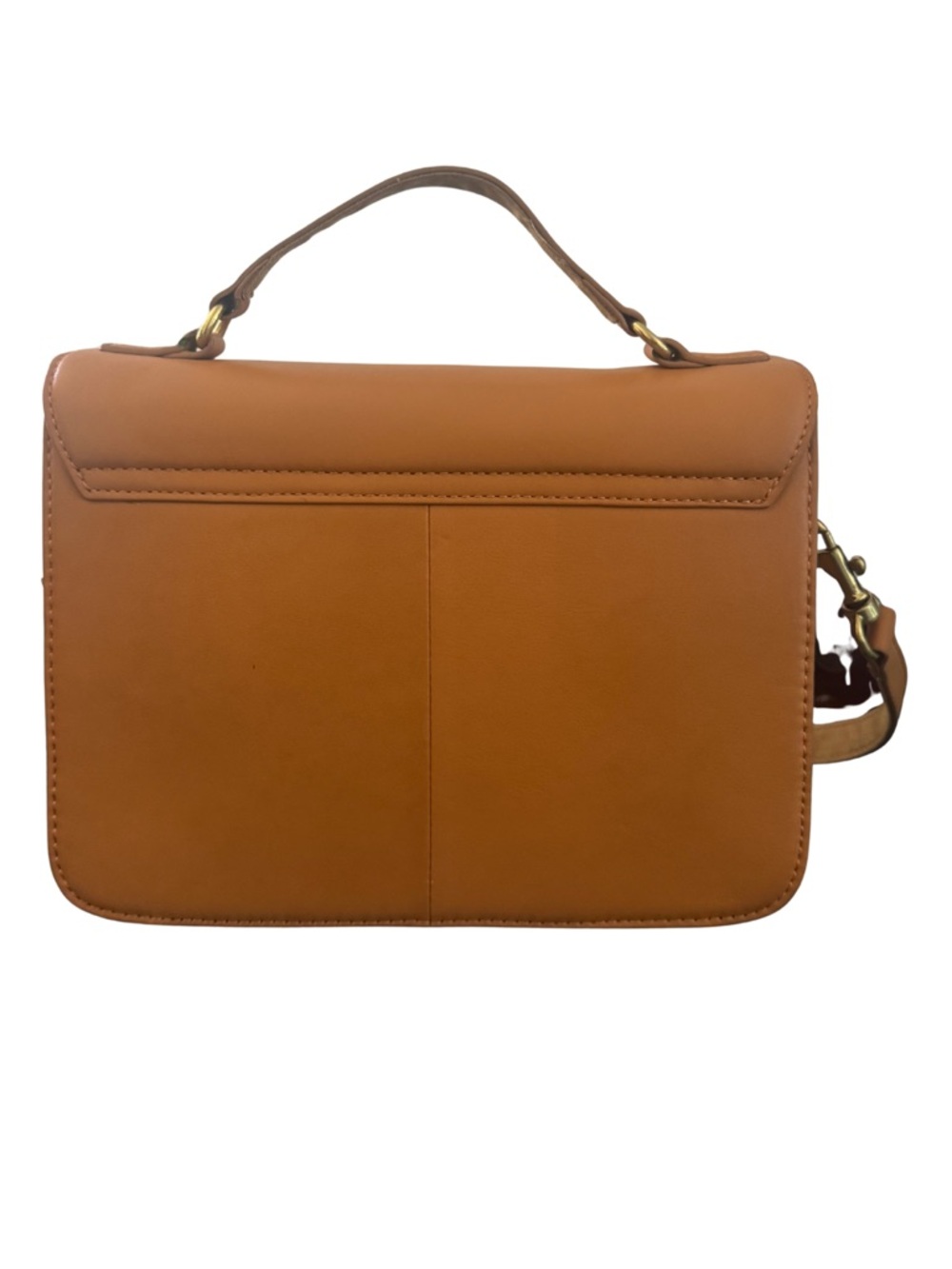 J.Crew Leather Cognac Brown Top Handle Satchel Bag - Picture 3 of 12